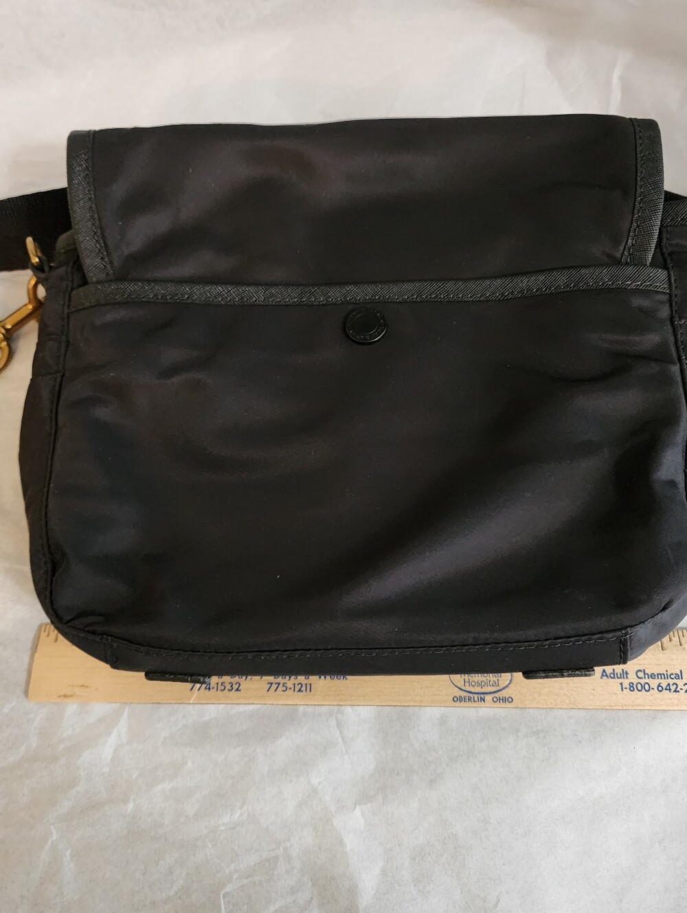 Tory Burch Black Scout Nylon Crossbody Bag w/ Adjustable Strap - Picture 11 of 12
